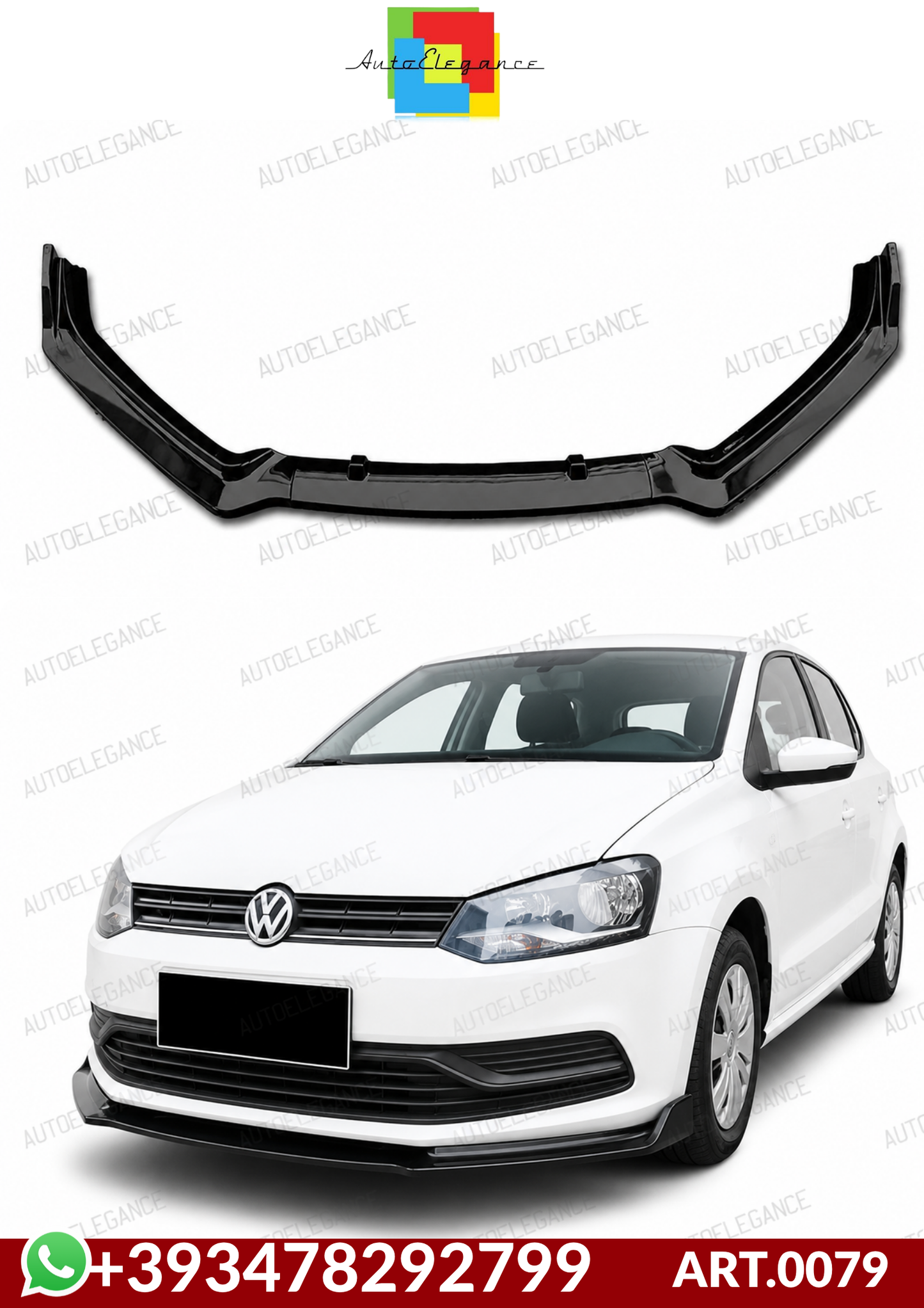 💕ART.0079 SPLITTER VW POLO 3 PEZZI💕