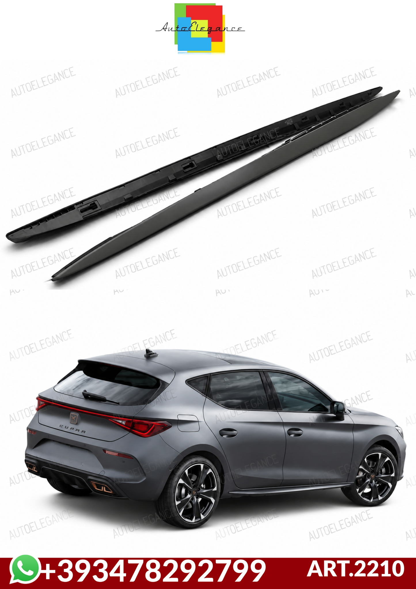 💕ART.2210 MINIGONNE LEON CUPRA LEON 2020+ GREZZE ABS💕