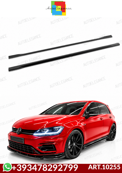 💕ART.10255 SOTTO  MINIGONNE Volkswagen Golf Mk7 Facelift R-Line NERO LUCIDO💕
