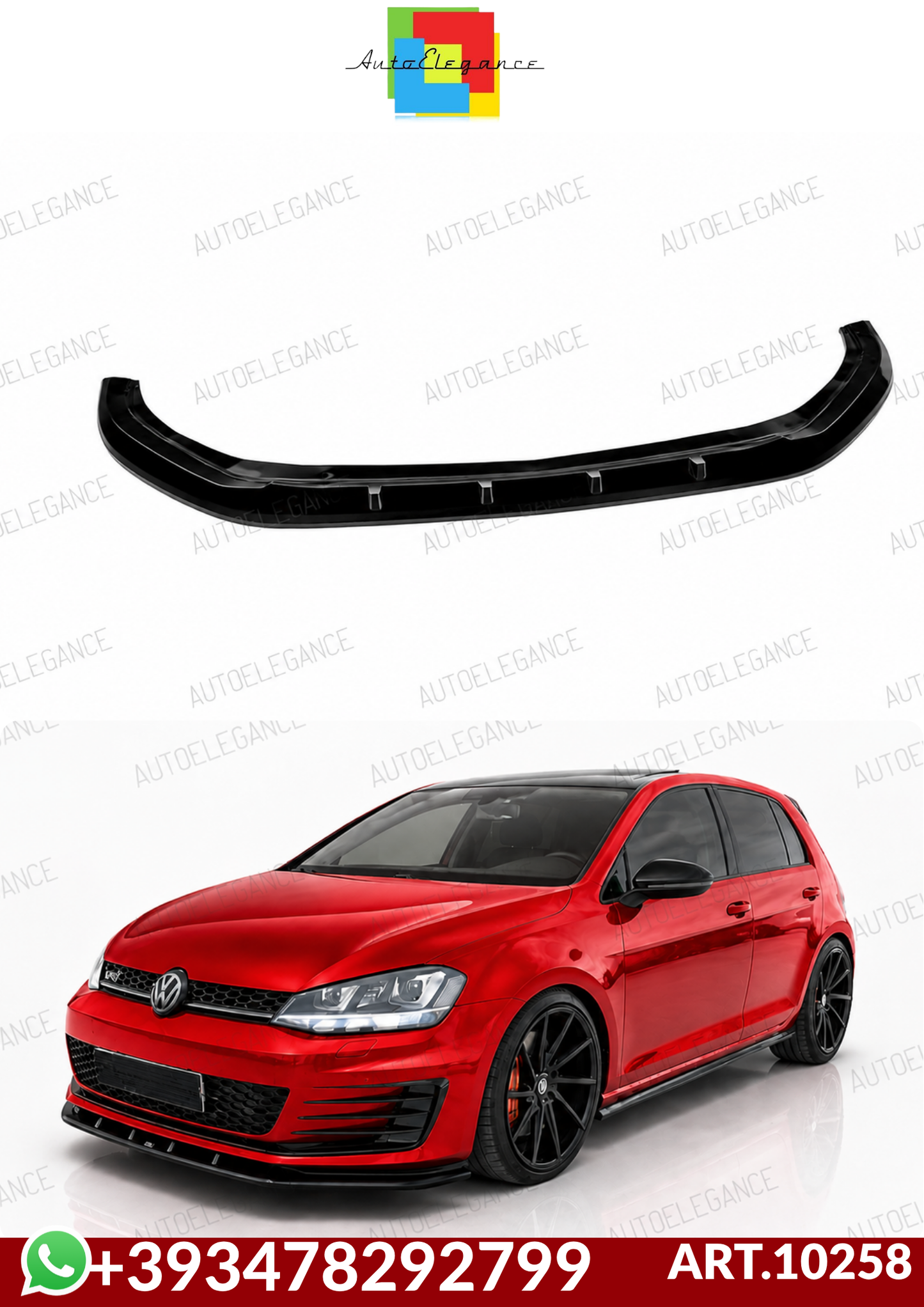 💕ART.10258 SPLITTER VW Golf Mk7 GTI / GTD NERO LUCIDO💕