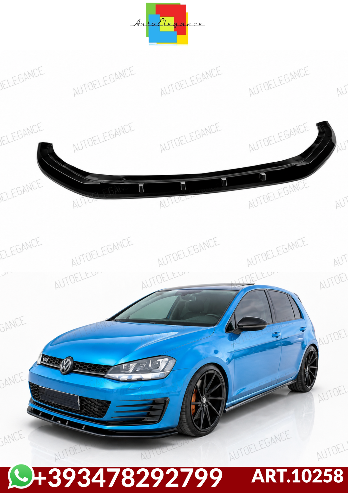 💕ART.10258 SPLITTER VW Golf Mk7 GTI / GTD NERO LUCIDO💕