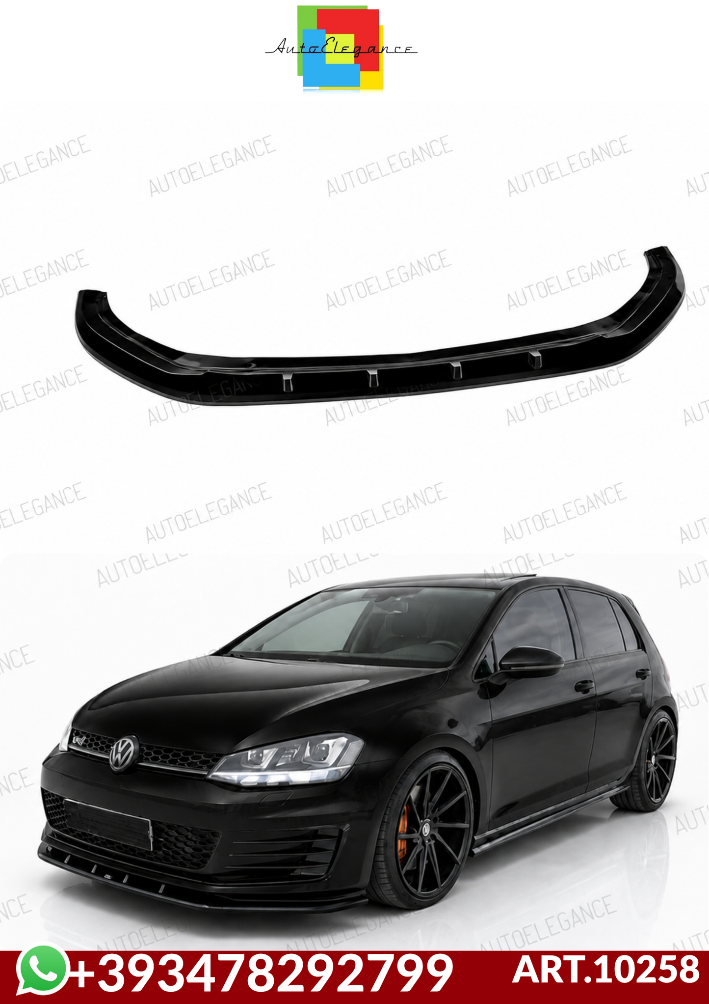 💕ART.10258 SPLITTER VW Golf Mk7 GTI / GTD NERO LUCIDO💕