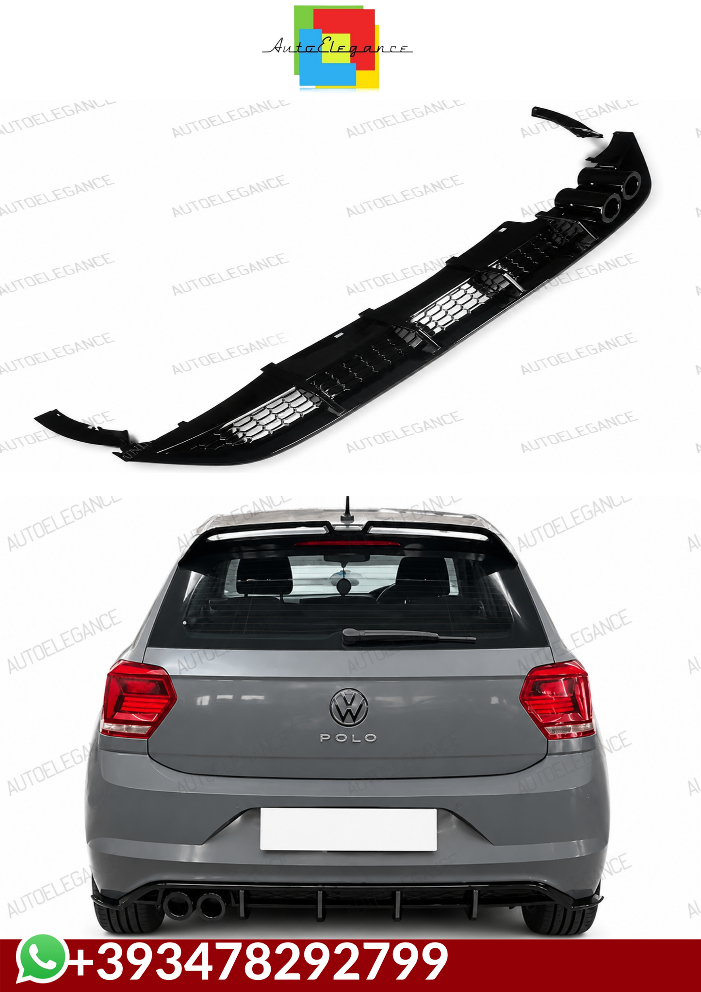 💕DIFFUSORI  VW POLO 8 AW R-line 2017-2021 Pre-Facelift 4-Door💕