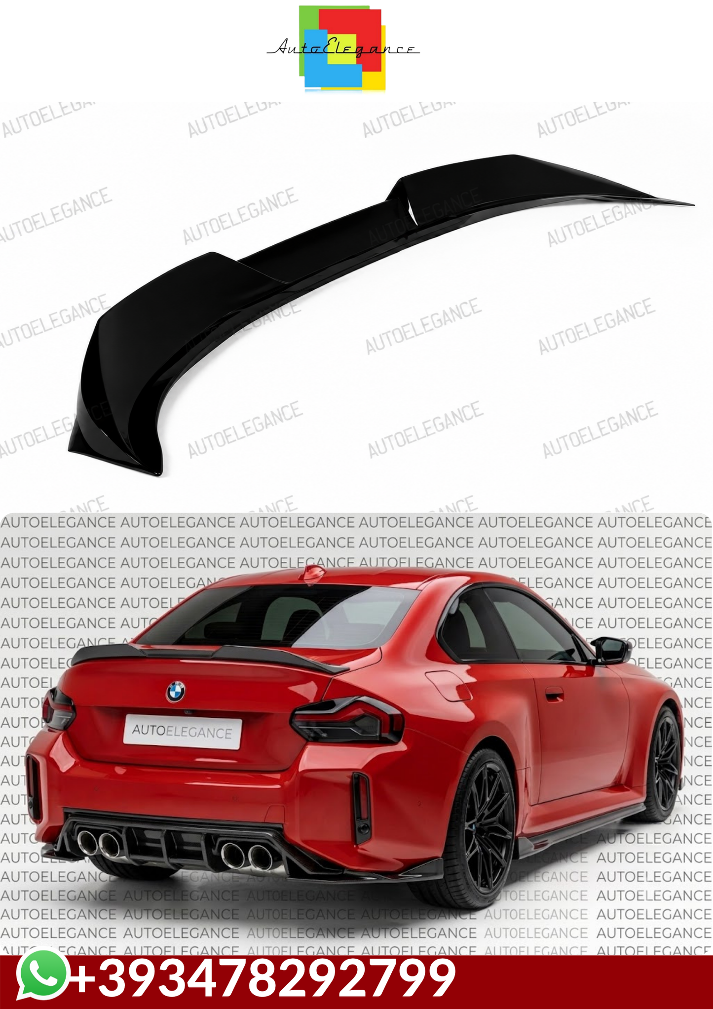 💕Spoiler Posteriore per BMW M2 G87 (2023+) Nero Lucido💕