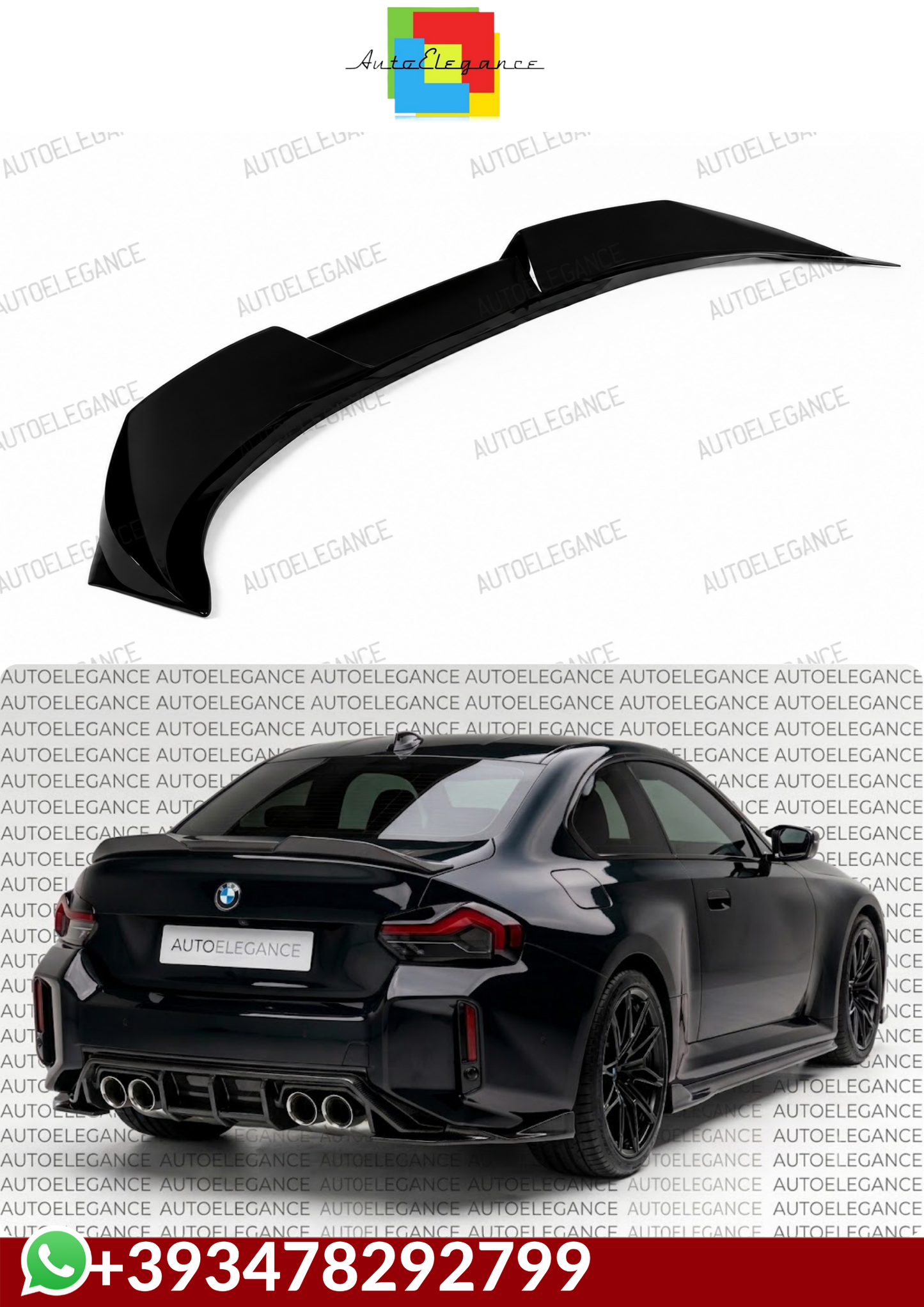 💕Spoiler Posteriore per BMW M2 G87 (2023+) Nero Lucido💕
