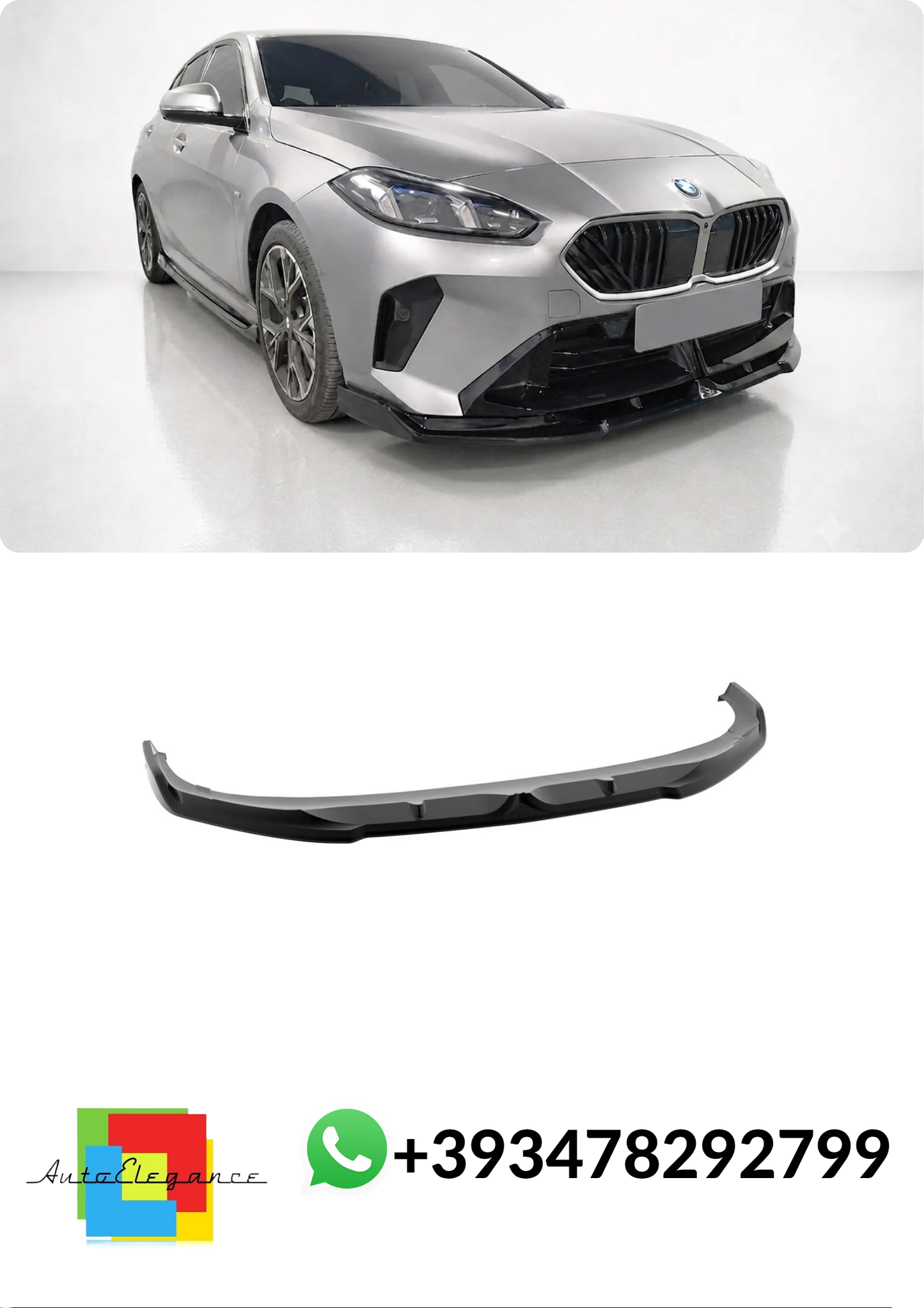 💕Splitter ANTERIORE V.2 BMW 1 Series F70 M-Pack / M135i Nero LUCIDO💕