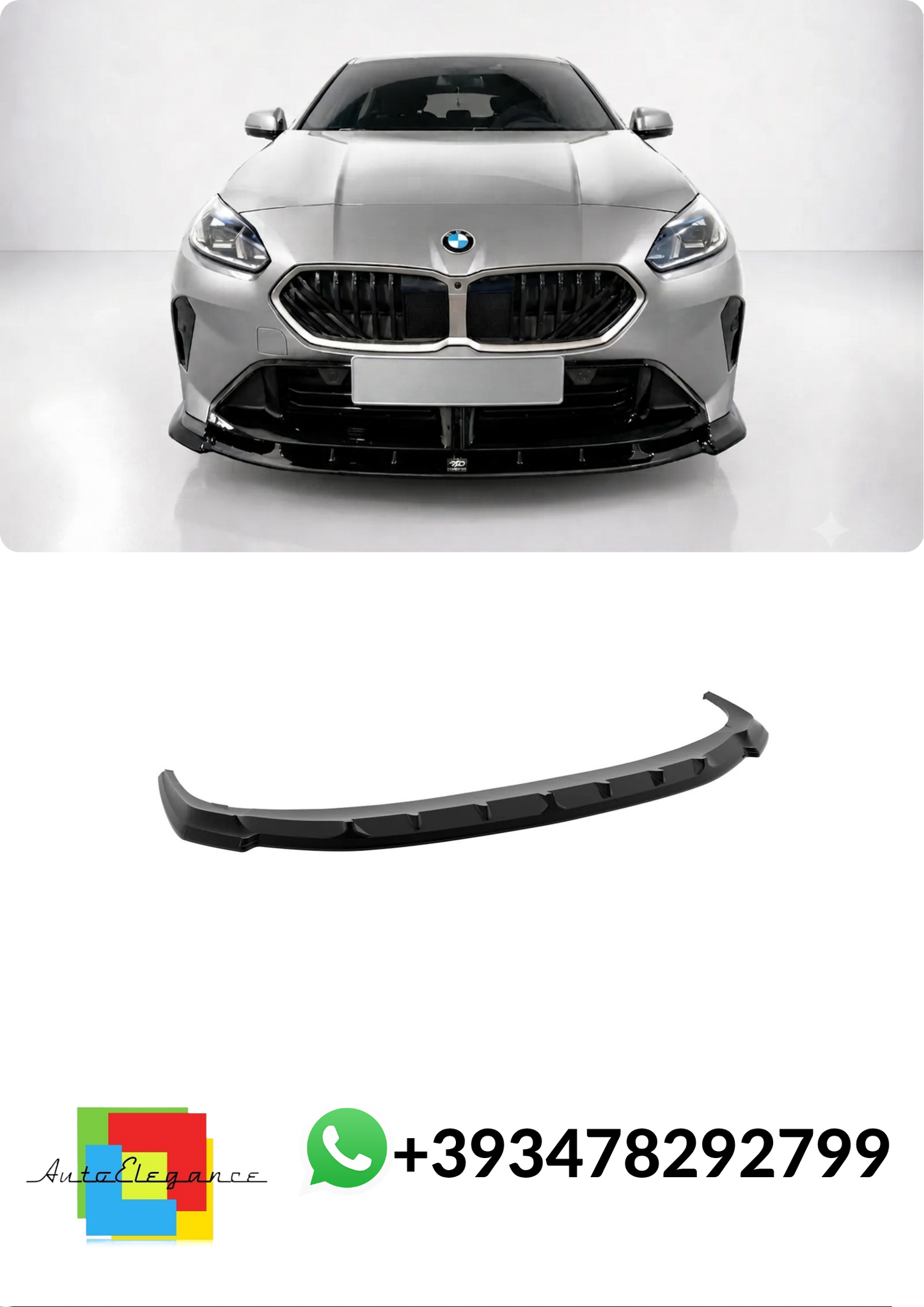 💕Splitter ANTERIORE V.1 BMW 1 Series F70 M-Pack / M135i Nero LUCIDO💕