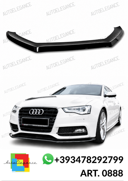 💕ART. 0888 SPLITTER AUDI A5 8T 2011-2016 S-LINE S5 NERO LUCIDO💕