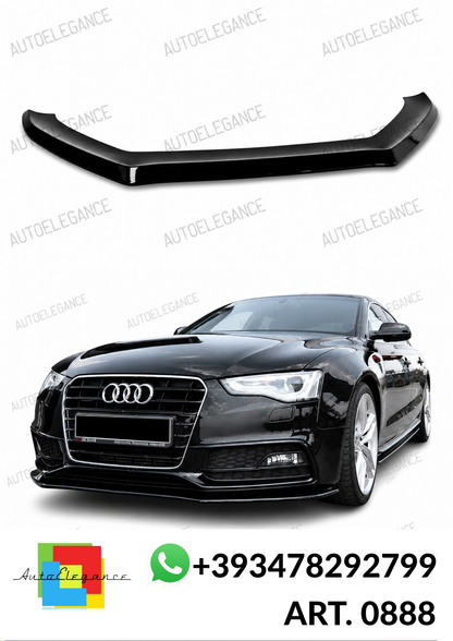 💕ART. 0888 SPLITTER AUDI A5 8T 2011-2016 S-LINE S5 NERO LUCIDO💕