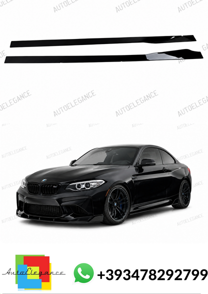 💕ART.10273 SOTTO MINIGONNE M Performance BMW 2 F87 Coupe 15-21 NERO LUCIDO💕