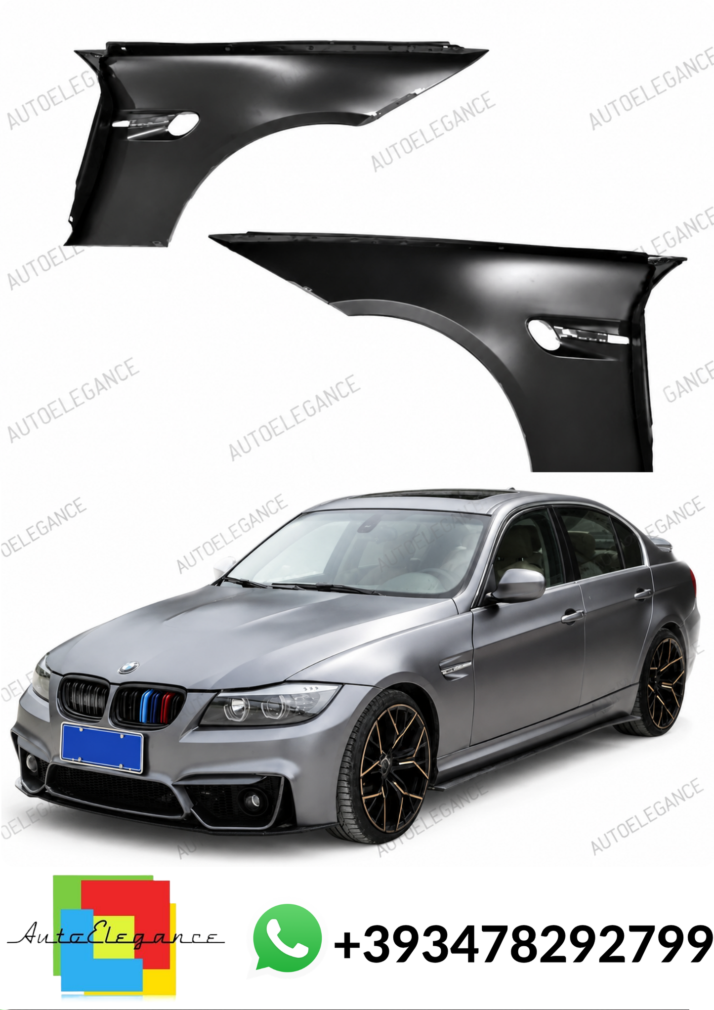 💕ART.10279 PARAFANGHI M3 Style BMW 3 E90 Sedan Touring 05-11LED Indicators💕