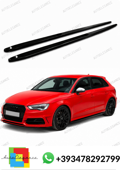 💕ART.0034 SOTTO MINIGONNE DA 190CM  A3 8V BERLINA E 5 PORTE  NERO LUCIDO💕