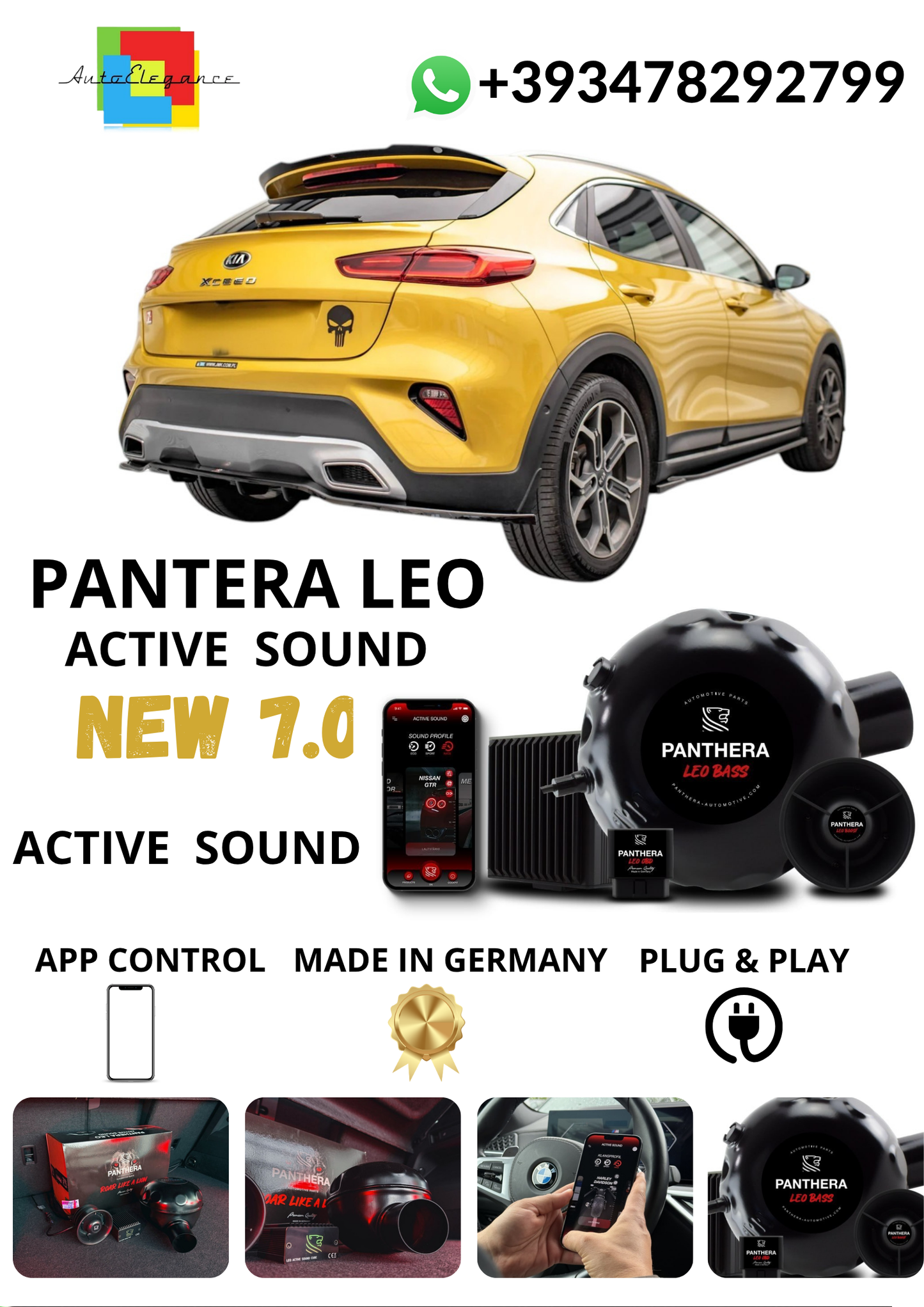 💕Sound Booster Panthera Kia XCeed Mk1 Scarico Sportivo Elettronico💕
