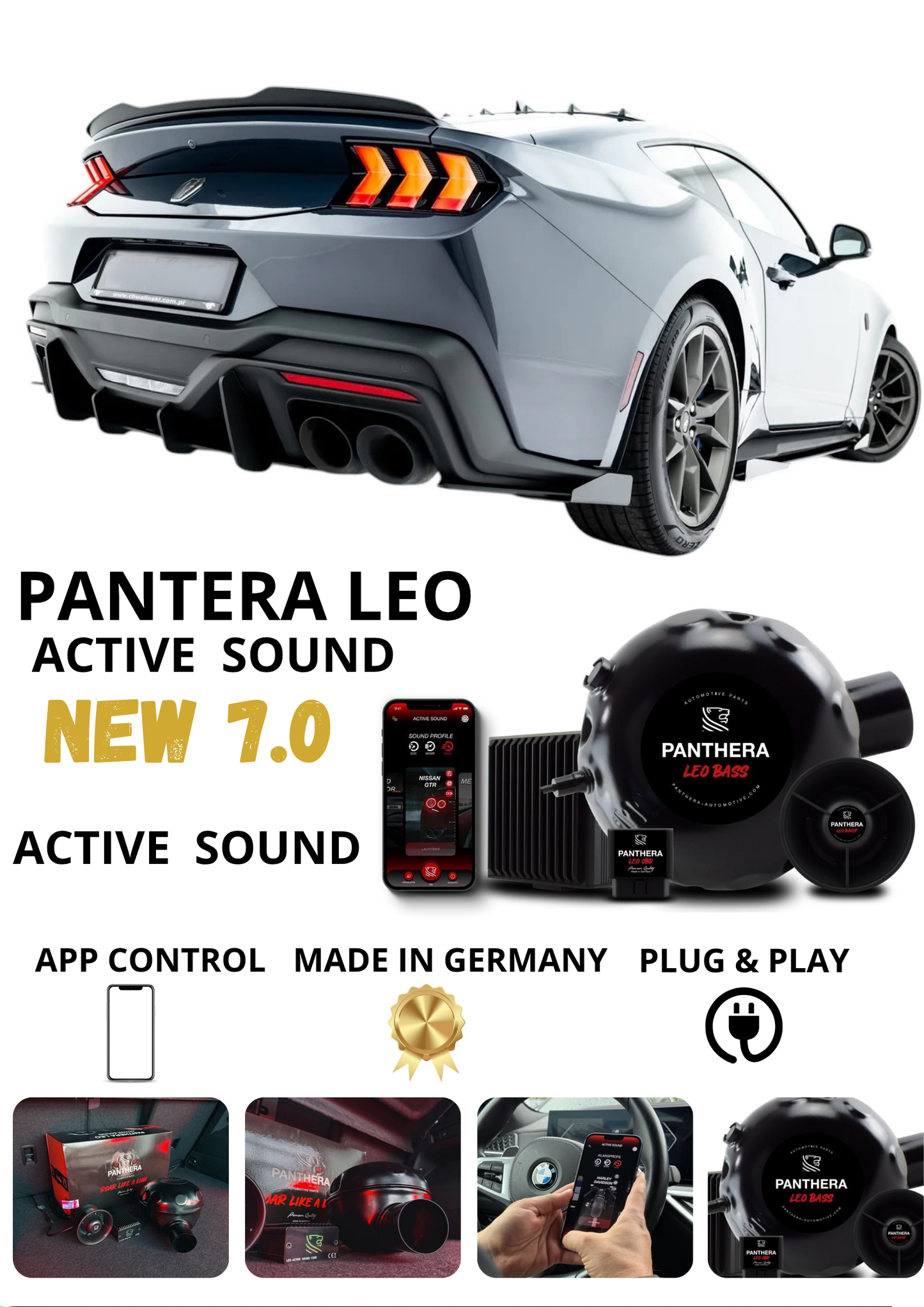 💕 Sound Booster Adatto per  Ford Mustang GT 2023+ Active Exhaust Sportivo 💕