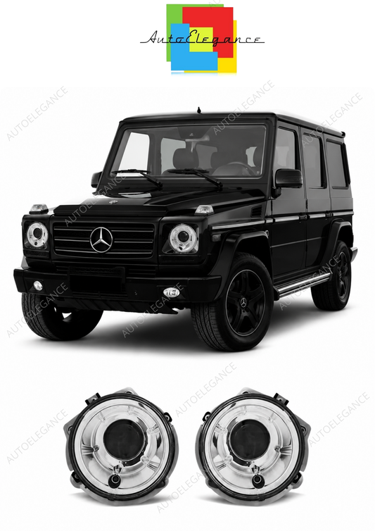 💕 Fari Anteriori Adatto per Mercedes W461 W463 G-KLASA 92-06 Cromati 💕