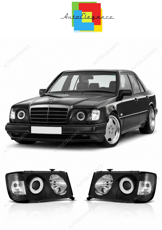 💕 Fari Anteriori Adatto per Mercedes W124 85-93 Neri 💕