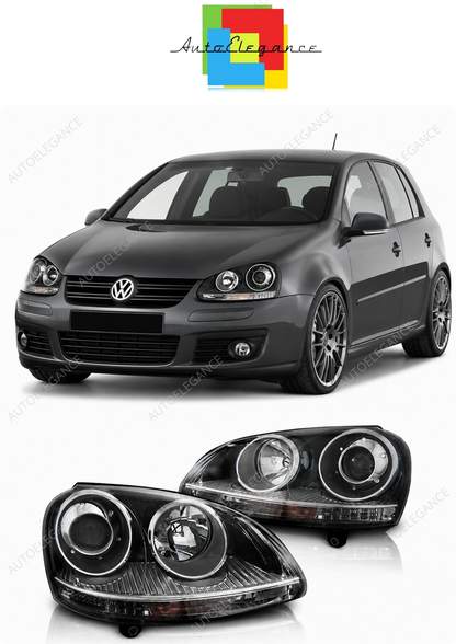 💕 Fari Anteriori Adatto per VW Golf 5 03-09 Sport Neri 💕