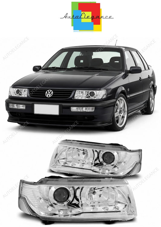 💕 Fari Anteriori Adatto per VW Passat B4 93-97 Daylight LED Cromati 💕