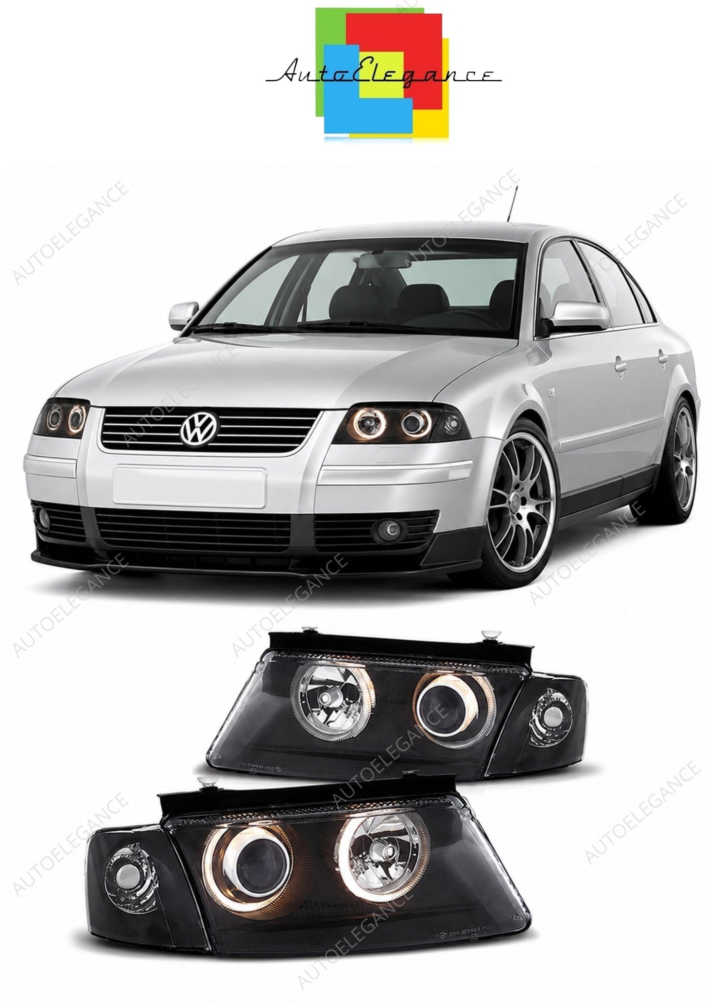 SPLITTER SUITABLE FOR VW GOLF 8 GTI GTD RLINE LOOK GLOSSY BLACK SPORTY DESIGN 