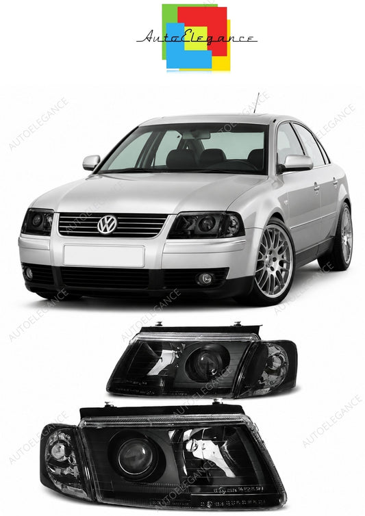 💕 Fari Anteriori Adatto per VW Passat B5 3B 96-00 Neri 💕
