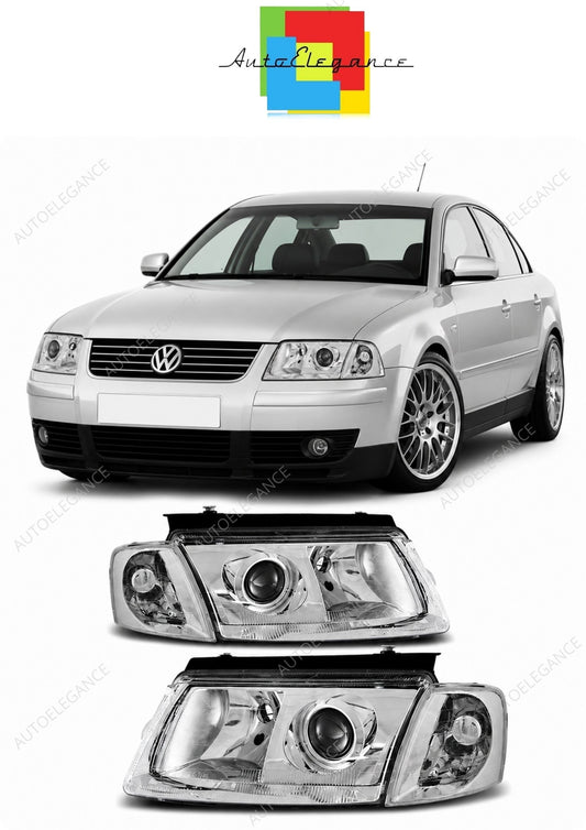 💕 Fari Anteriori Adatto per VW Passat B5 3B 96-00 H7 Cromati 💕