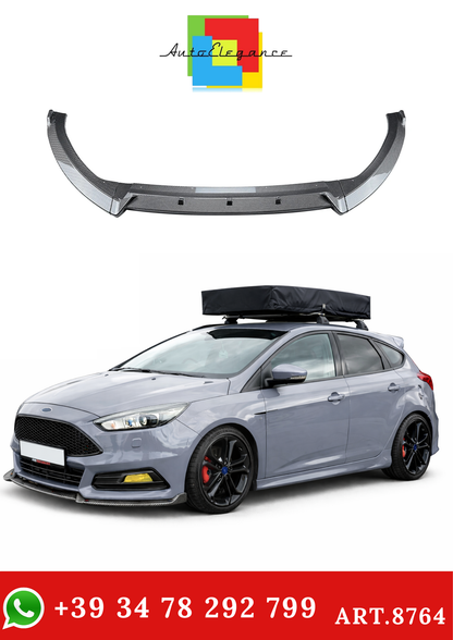 💫ART.8764 Splitter Anteriore Fibra di Carbonio Per Ford Focus ST MK3.5 2015-2018💫