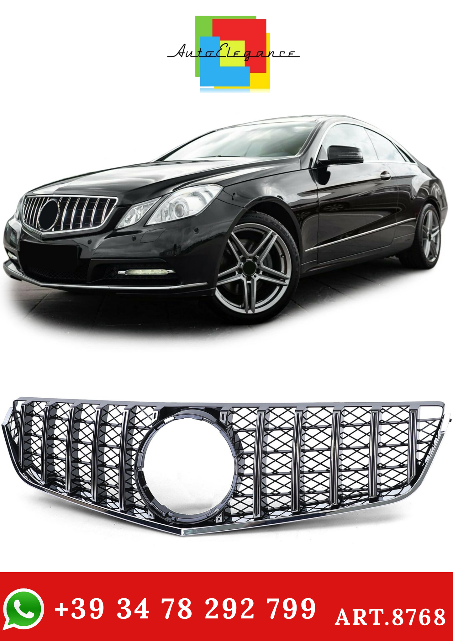 💫ART.8768 Griglia Sportiva Look GT per Mercedes Classe E C207 / A207 09-13💫