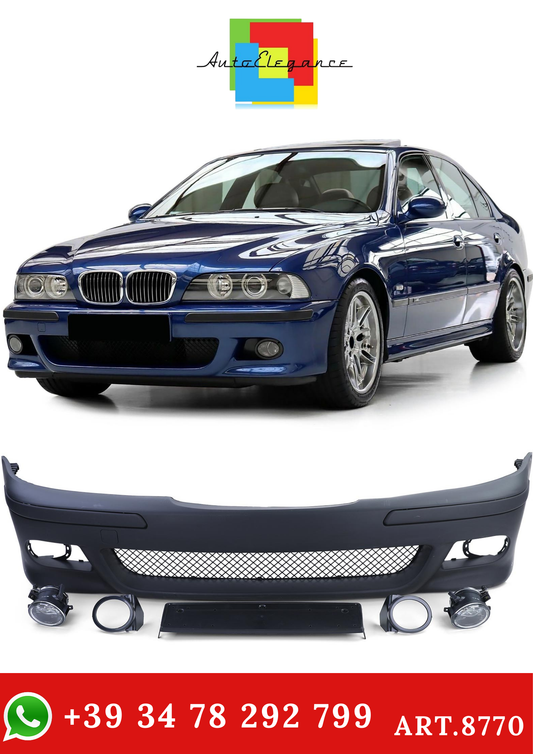 💫ART.8770 Paraurti Anteriore Sportiva + Fari Antinebbia Trasparenti per BMW Serie 5 E39💫