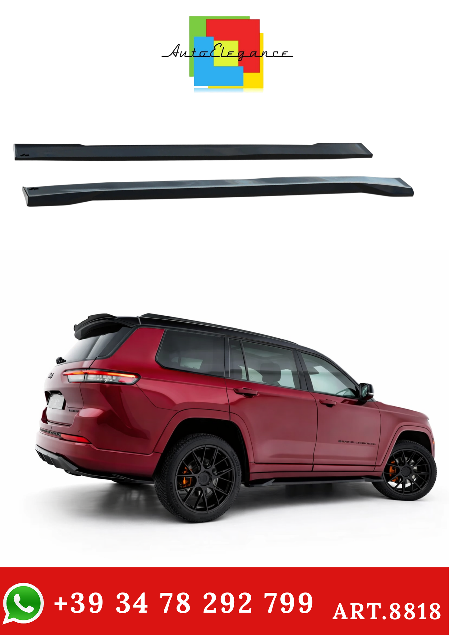 💫ART.8818 Sotto Minigonne per Jeep Grand Cherokee L Mk5 2021+💫