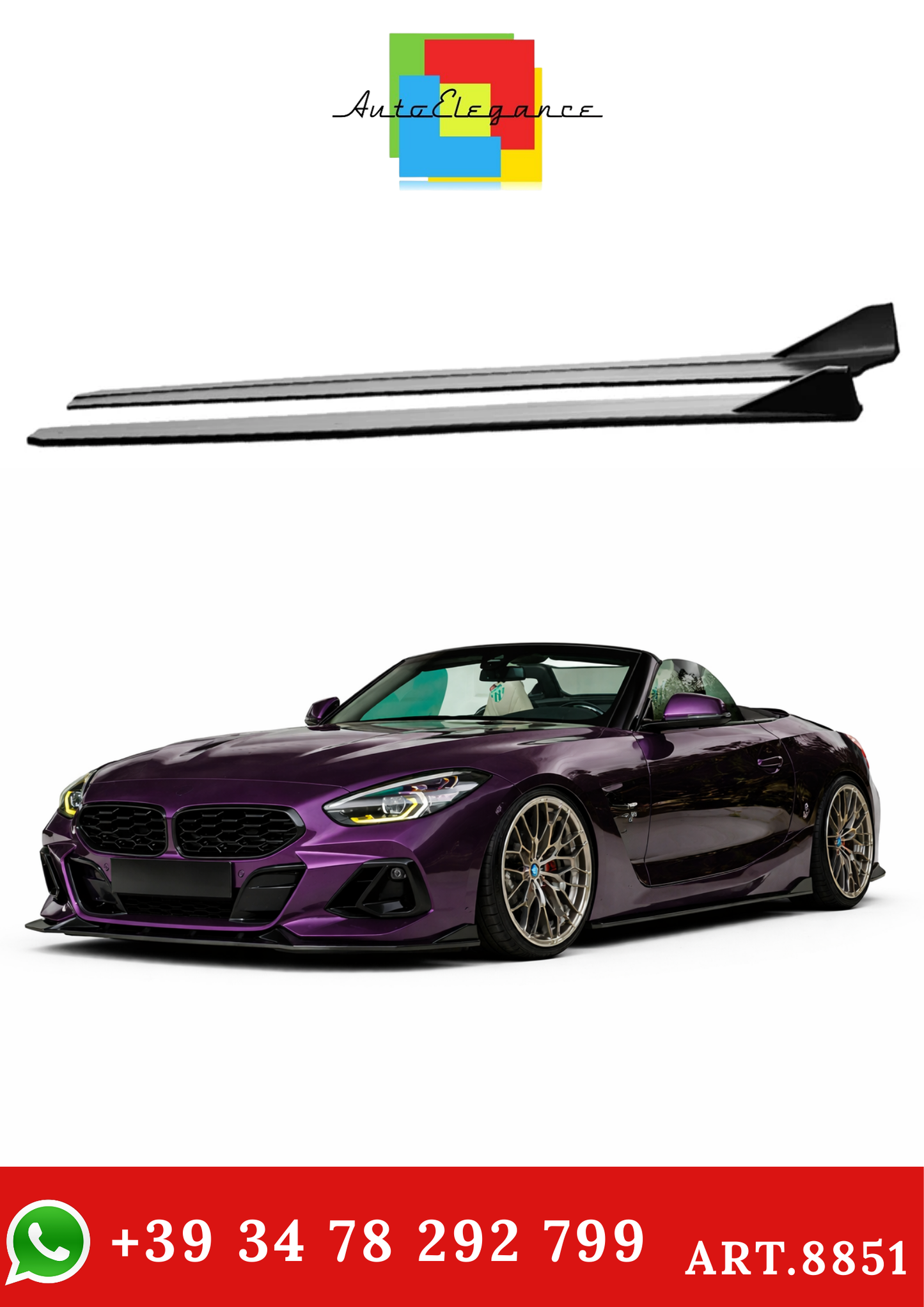 💫ART.8851 Sotto Minigonne per BMW Z4 M-Pack G29/G29 Facelift 2018+💫