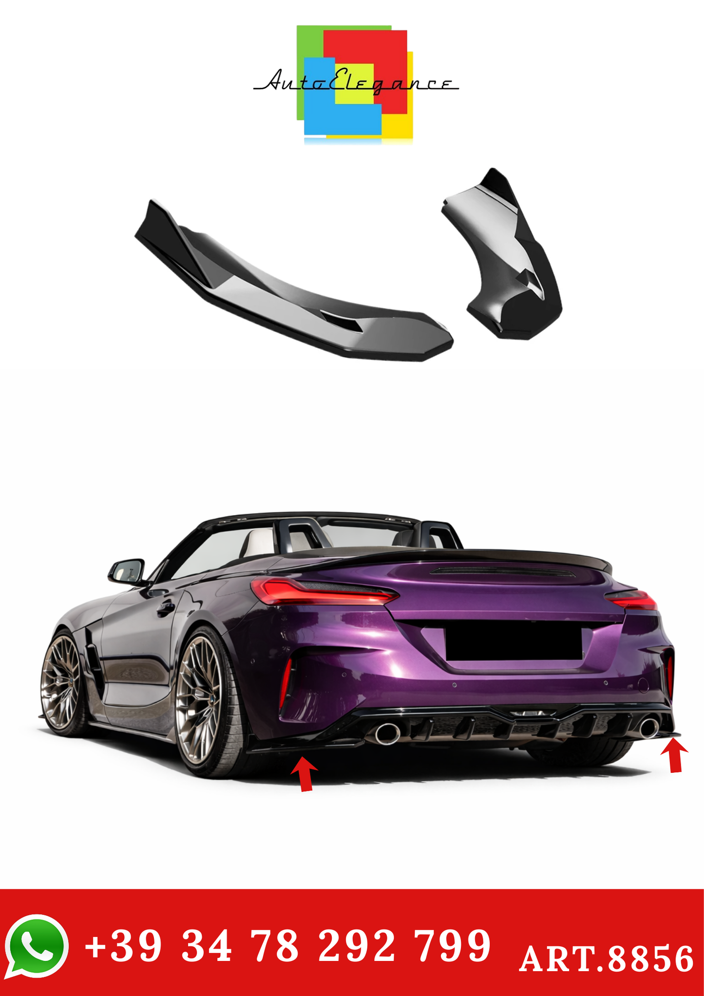 💫ART.8856 Flaps Posteriori per BMW Z4 M-Pack G29/G29 Facelift 2018+💫