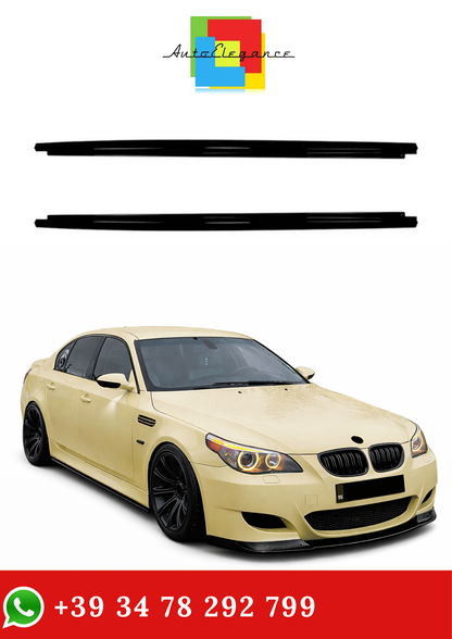 💫 Sotto minigonne per BMW Serie 5 E60 E61 M Sport 2005-2010 Nero Lucido💫