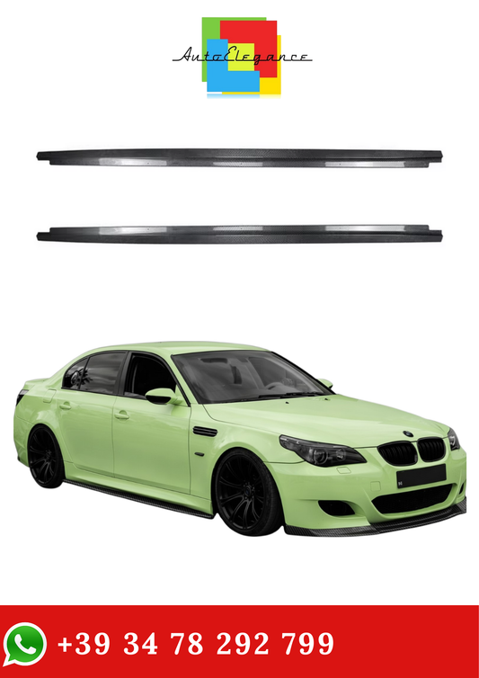 💫 Sotto minigonne per BMW Serie 5 E60 E61 M Sport 2005-2010 Carbon Look💫