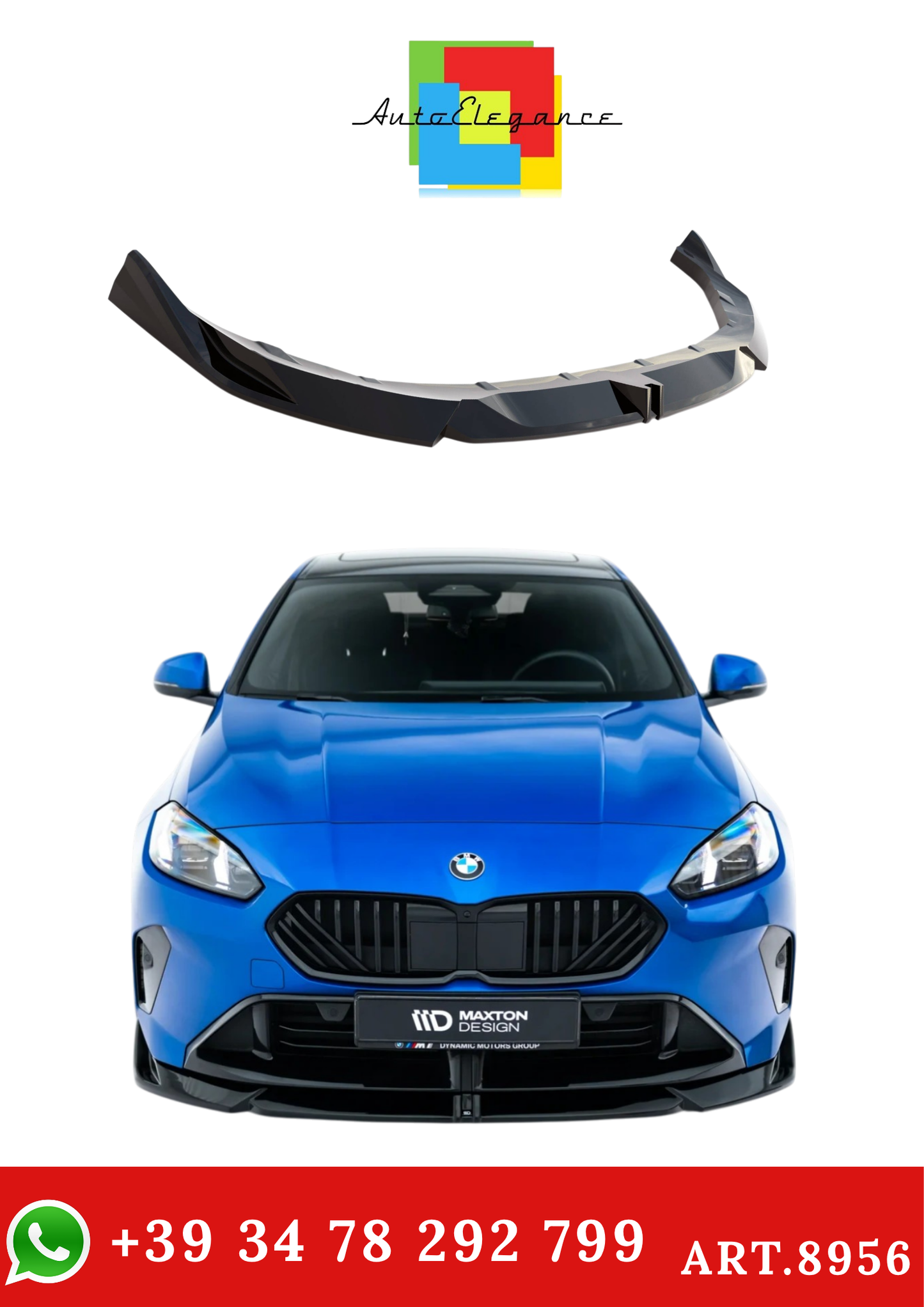 💫ART.8956 Splitter Anteriore per BMW 2 / M235i Gran Coupe / M-Pack F74💫