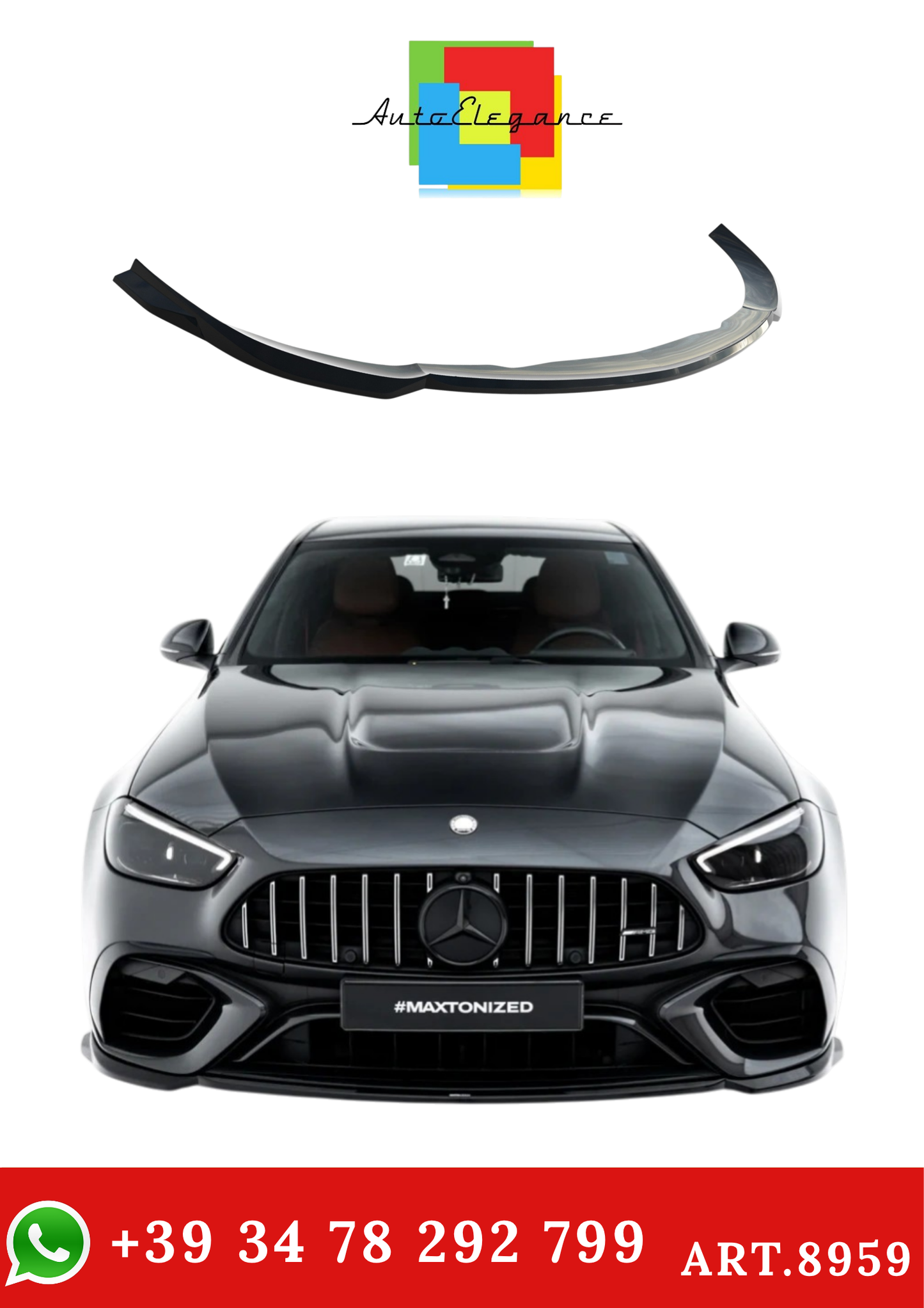 💫ART.8959 Splitter Anteriore V.2 per Mercedes-AMG C63 Sedan W206 / S206💫
