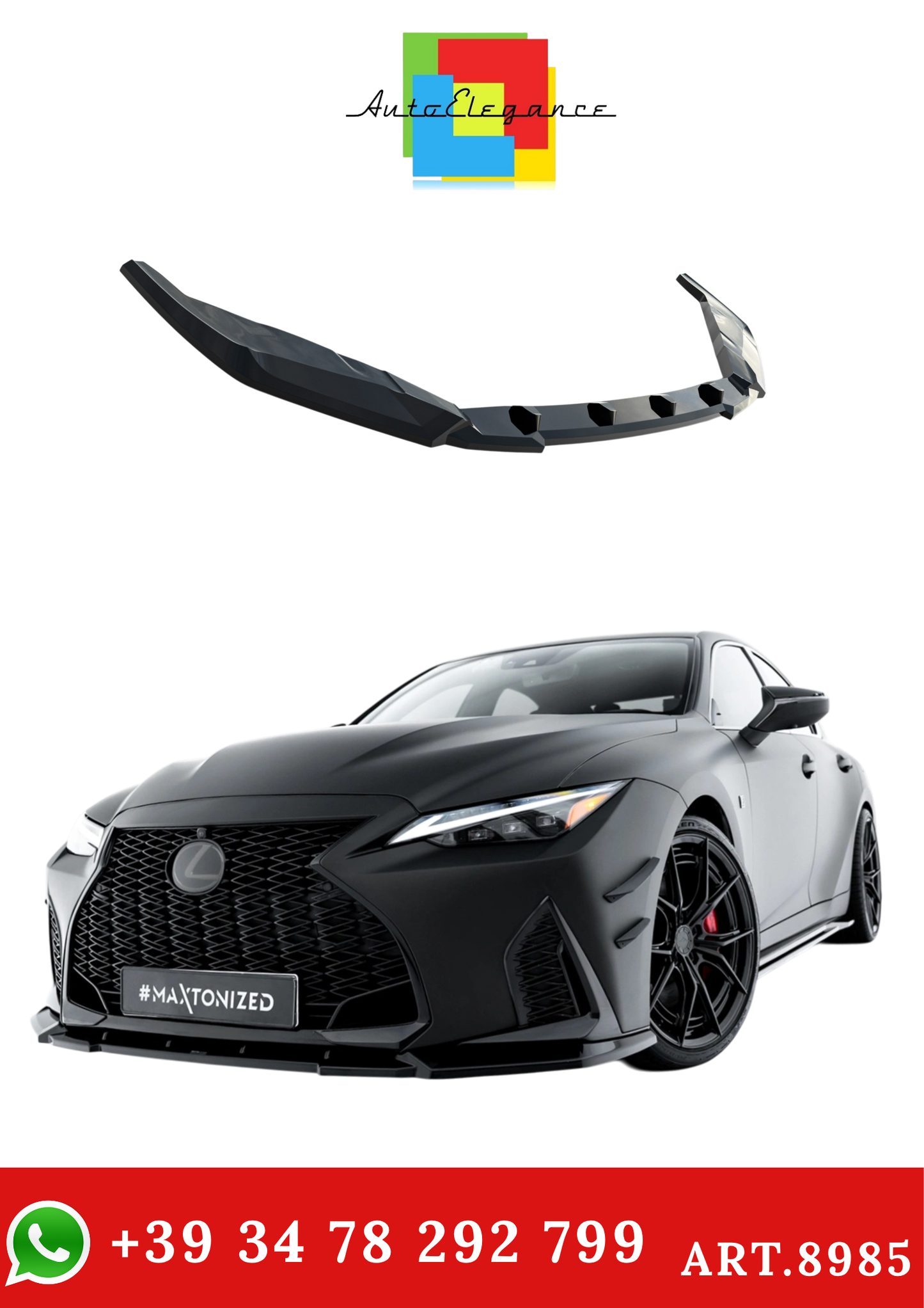 💫ART.8985 Splitter Anteriore V.1 Lexus IS 500 Mk3 Facelift 2 (XE30)💫
