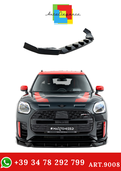 💫ART.9008 Splitter Anteriore Nero Lucido per Mini Countryman JCW U25💫