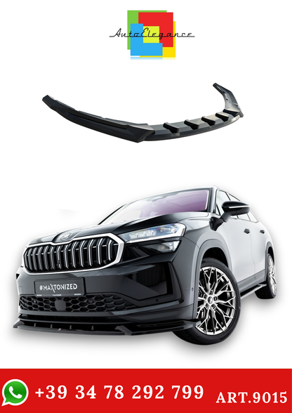 💫ART.9015 Splitter Anteriore Nero Lucido Skoda Kodiaq Mk2 2024💫