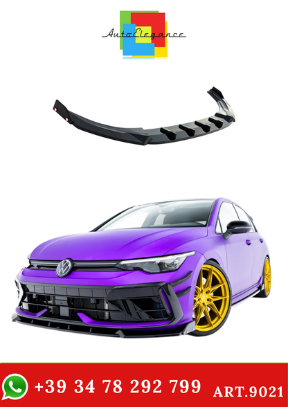 💫ART.9021 Splitter Anteriore V.3 + Flaps per VW Golf R Mk8 Facelift 2024💫