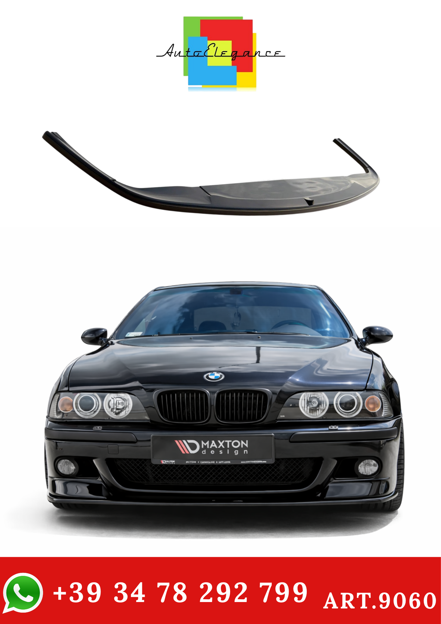 💫ART.9060 Splitter Anteriore + Flaps per BMW M5 / 5 M-Pack E39 95-03💫