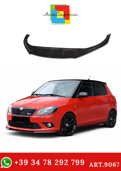 💫ART.9067 Splitter Anteriore Nero Lucido per SKODA FABIA MK2 RS💫