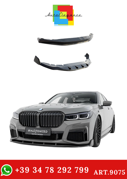 💫ART.9075 Splitter in Fibra di Carbonio + Splitter in ABS - BMW 7 M-Pack G11 Facelift💫
