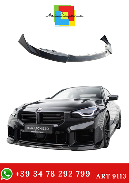 💫ART.9113 Splitter Anteriore V.1 in Fibra di Carbonio per BMW M2 G87 2023💫