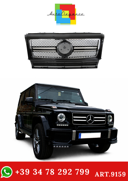 💫ART.9159 GRIGLIA SPORTIVA NERO CROMATO per MERCEDES W463 (90-12)💫