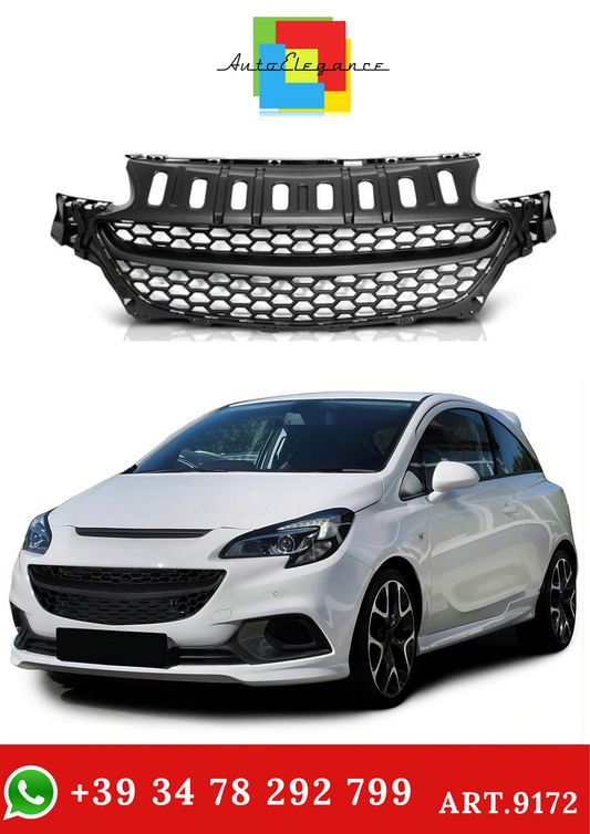 💫ART.9172 Griglia Anteriore Nero Opaco per OPEL CORSA E 2014-2019 💫
