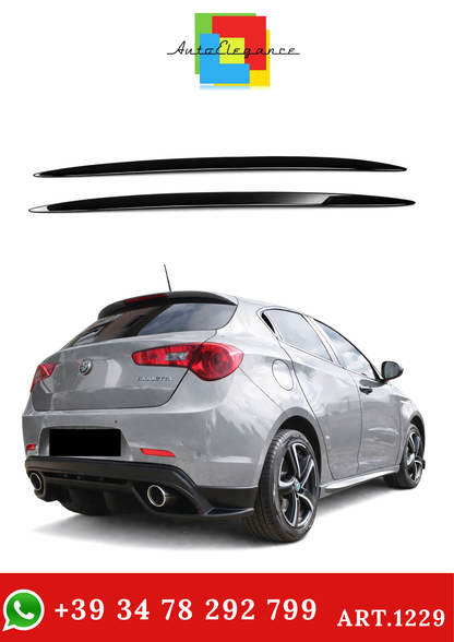 💫art.1229 Sotto Minigonne Nero Lucido per Alfa Romeo Giulietta💫