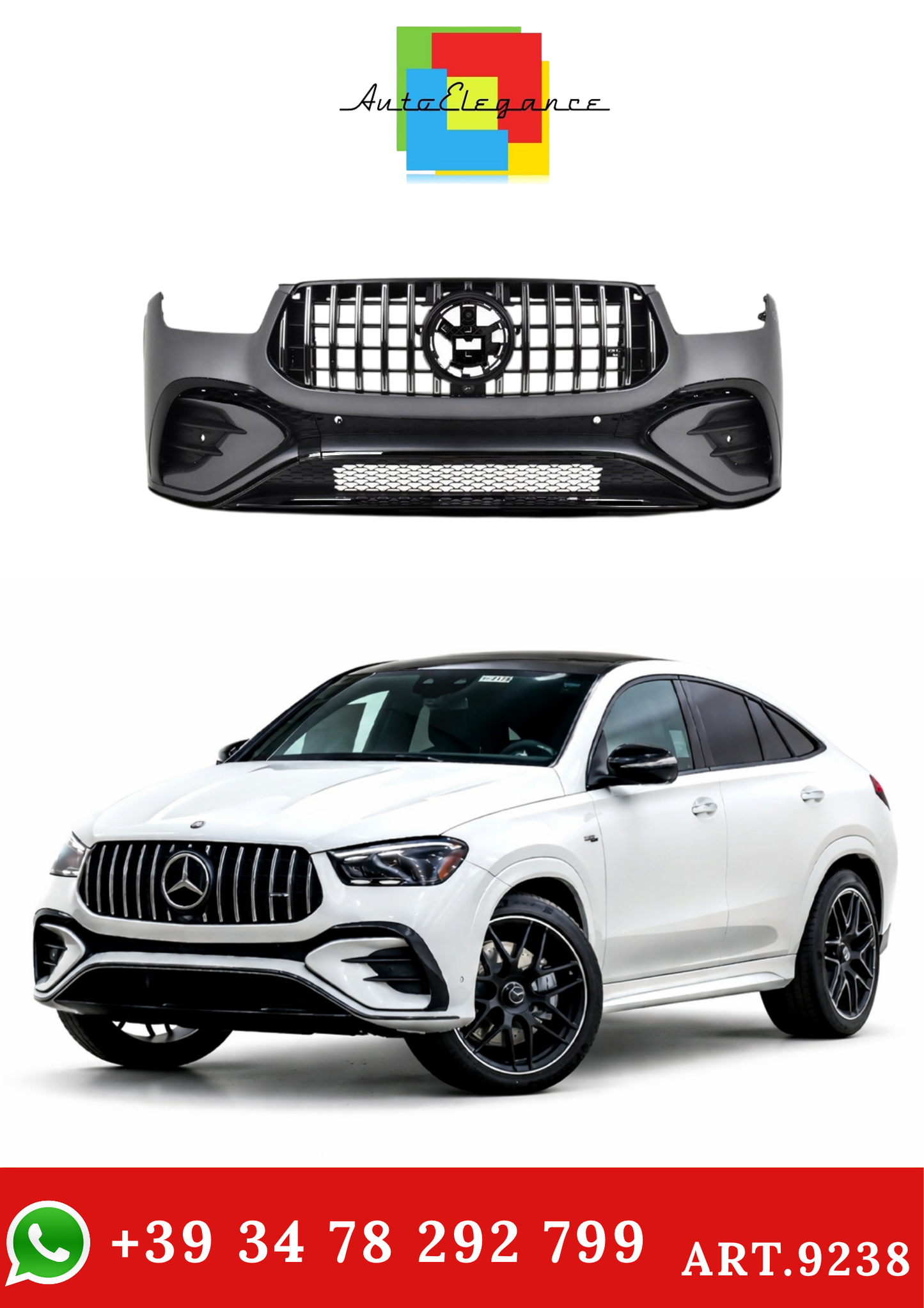 💫ART.9240 Paraurti Anteriore stile GLE 53 AMG per GLE W167 C167 2019+💫