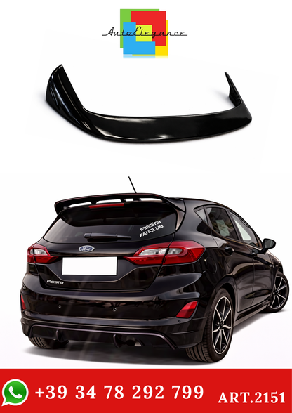 💫ART.2151 Spoiler Tetto Nero Lucido per Ford Fiesta MK8 2017-2021 Look RC💫
