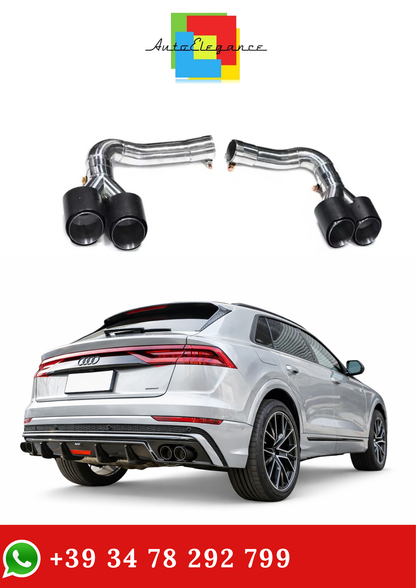 💫Terminali di Scarico Stile SQ8 Quad in Carbonio per Audi Q8 2019-2023💫