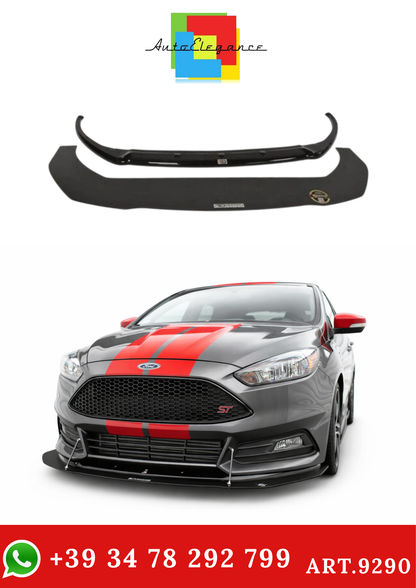 💫ART.9290 Splitter Anteriore Ibrido V.1 Opaco per Ford Focus ST Mk3 FL💫